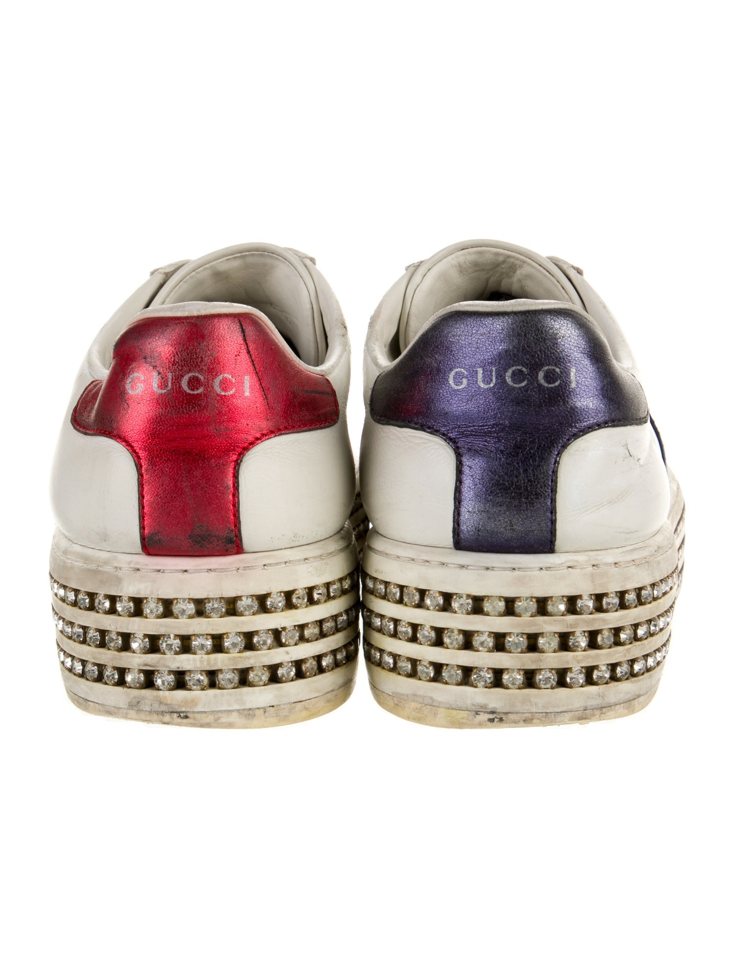 Gucci Sylvie Web Accent Leather Sneakers